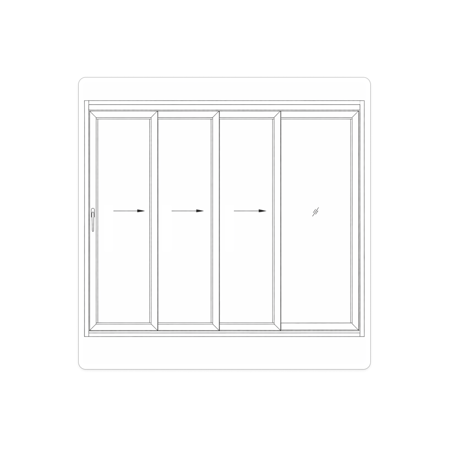 Lift & Slide Door (4 Tracks)