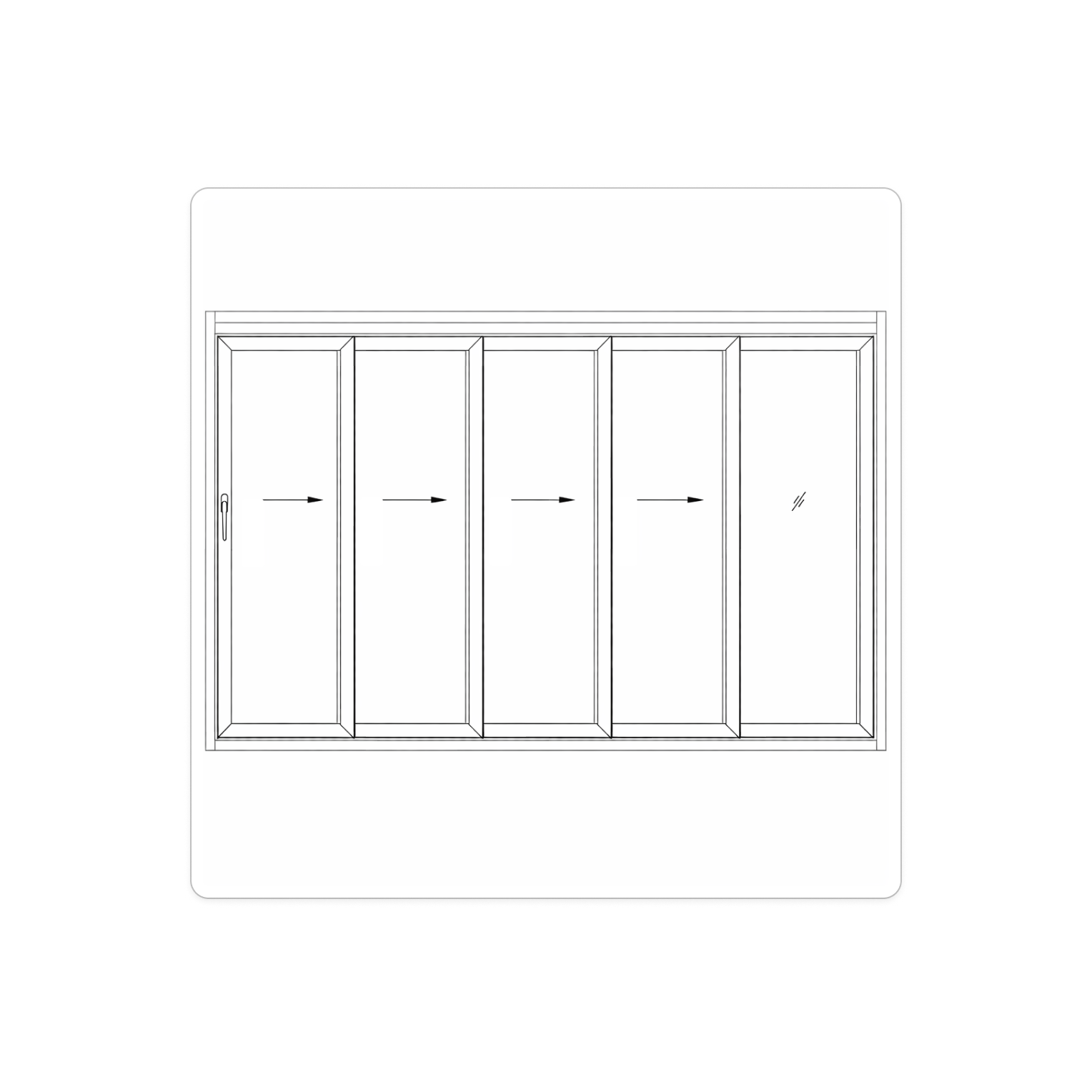 Lift & Slide Door (5 Tracks)